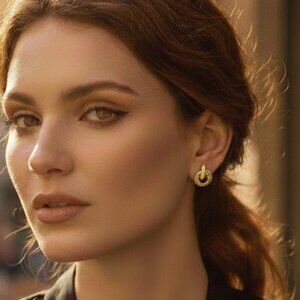 NWT‎ Vintage Christian Dior Gold-Plated Petite Rope Door-Knocker with 14k Post